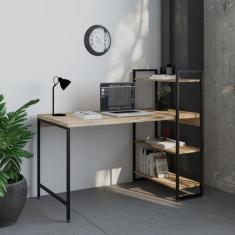 Escrivaninha Mesa Escritório com Estante Estilo Active 3 Prateleiras 1