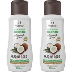 Kit 2 Sabonete Líquido Íntimo Óleo de Coco 200ml Bio Instinto