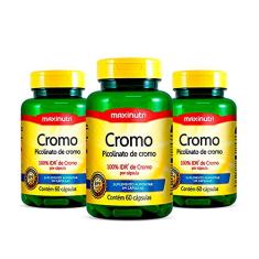 Kit 03 Cromo Picolinato de Cromo 100% IDR com 60 Capsulas Loja Maxinutri