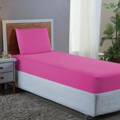 Jogo Lençol Cama Box Solteiro com Elástico e Fronha 400 Fios 02 Peças 