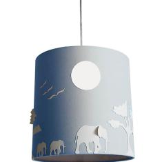 Lustre Infantil Pendente Saf ri 25x25 Azul Beb