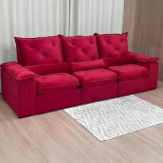 Sofá Retrátil e Reclinável Confortável com 2,65m de Largura e Abertura