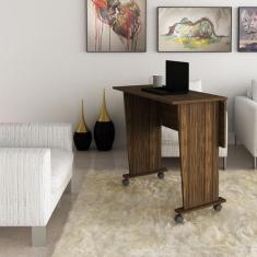 Mesa para Escritório com Rodizio ME4117 Nogal Tecnomobili, Nogal