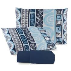 Lençol de Malha 100% Algodão Queen e Fronha c/Zíper Cama Box - Mava En