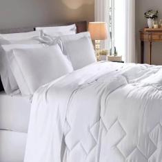Jogo De Cama King 350 Fios Fibra De Bambu - Buettner Branco