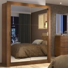 Guarda-roupa Solteiro Denver 2 Portas Correr Espelho Madesa