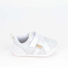 Tênis Bebê Feminino Casual Kidy Colors Calce Fácil Branco