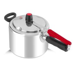 Panela de Pressão Clock Eco Alumínio Polido 4,5L Cinza com Fechamento Interno Seguro Rochedo