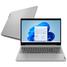 Notebook Lenovo Core i5-10210U 8GB 256GB SSD Tela 15.6” Windows 11 Ideapad 3i 82BS000GBR