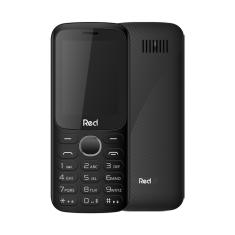 Celular Red Mobile Mega II com Tela 2,4", Câmera traseira, 32MB, Bluetooth, Rádio FM - Preto/Vermelho