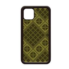 Capa com estampa de triângulo de losango verde para iPhone 12 Pro Max para Apple Mini Mobile Case Shell