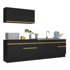 Armário De Cozinha Compacta 270cm Multimóveis V2111/dourado