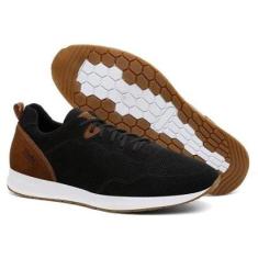 Tênis Masculino Couro Cadarço Textura Antiderrapante-Masculino