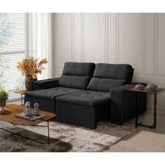 Sofá Modular 3 Lugares Búzios 195cm Com Molas, Retrátil E Rec