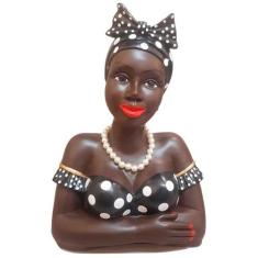 Boneca Namoradeira Grande Com Laço no Cabelo Decor - Black - Retrofenn
