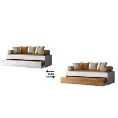 Bicama Solteiro Ônix Flex Nature Branco Sem Colchão - Peternella