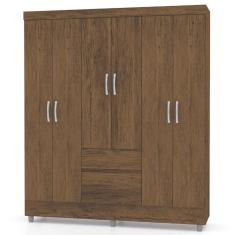 Guarda Roupa Solteiro Ideal Plus 6 Portas Imbuia Rústico Vr