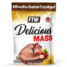 Delicious Mass (3kg) - Creme de Avelã - FTW Sports Nutrition, FTW Sports Nutrition