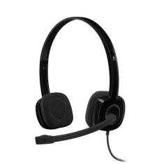 Headset P2 Stereo Logitech H151 com microfone giratório e arco de cabe