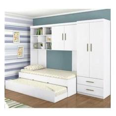 Quarto Modulado Infantil 4 Peças Com Cama Auxiliar Chiara Phoenix - Ph