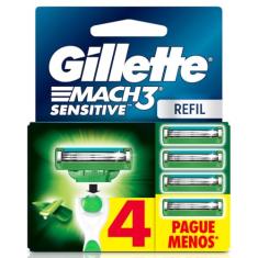 Gillette Carga Para Aparelho De Barbear Mach3 Sensitive 4 Unidades