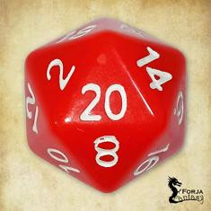 Genérico Dado de 20 Faces - Vermelho Icosaedro RPG