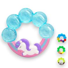 Mordedor Infantil Argola Agua Textura Macia Massagear