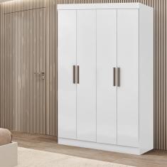 Guarda Roupa 4 Portas Paris Espresso Móveis Branco
