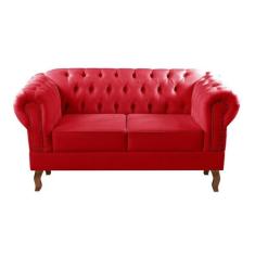 Sofá Dom Pedro 2 Lugares Namoradeira Chesterfield Clássico Vintage - B