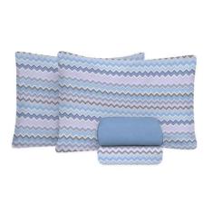 Jogo de Cama Casal King Algodão 4 Peças 130 Fios Estampado - Fiori