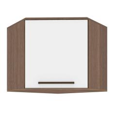 armário aéreo de canto evolution 1 pt tannat e branco