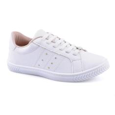 Tenis Slip On Branco Rosa Godiva Fivela Prata 333933