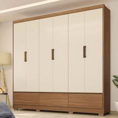 Guarda Roupa Casal Ambiente Himalaia Amêndola Touch Off White – Demóbile