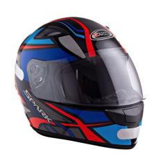 Capacete Moto Spark Spider Ebf Esportivo Preto Azul, Preto Azul, 58