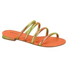 Sandália Rasteira Beira Rio Tiras Feminino