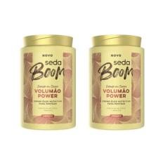 Creme De Pentear Seda Boom Volume Black 1Kg - Kit Com 2Un