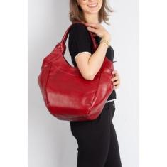 Bolsa saco  de couro Cíntia Feminina-Feminino