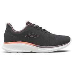 Tênis Saga, Olympikus, Feminino, Preto/Coral, 34