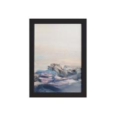 Quadro Abstrato para Sala Montanhas Moldura Preta 22x32cm - Quartinhos