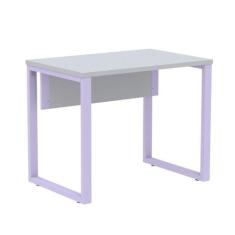 Mesa Escritório P25 TUB Pandin 90 cm (Larg) Tampo MDP Cinza Pé Aço Tub