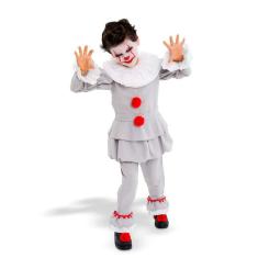 Fantasia Palhaço It Infantil Circo Macabro Assassino Assustador Cosplay Pennywise Festa Halloween Medo Terror Dia das Br