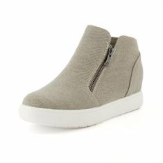 CUSHIONAIRE Women's Hart Hidden Wedge Sneaker +Wide Width Available