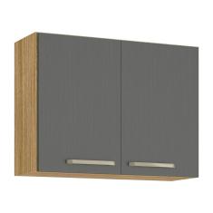 Armário Aéreo Cozinha 2 Portas Ametista Kits Paraná Freijó Gris