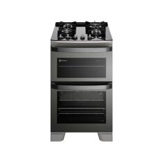 Fogão 4 Bocas Electrolux Cinza Duplo Forno com Timer FE4AD