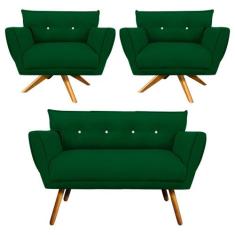 Kit 1 Namoradeira 2 Lugares E 2 Poltronas Giratória Anitta Com Strass 