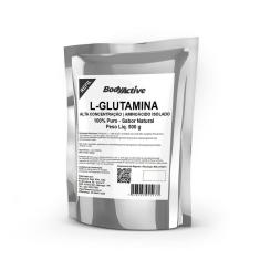 L-Glutamina Em Pó 500 G Puro Sabor Natural Refil Bodyactive