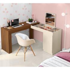 Escrivaninha de Canto Mobler Star com Penteadeira