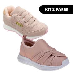 Kit 2 Tênis Menina Infantil Feminino Escolar-Feminino