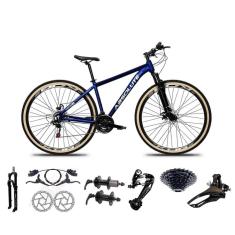Bicicleta Aro 29 Absolute Nero 4 Kit 27v K7 Freio Hidráulico 3x9 Suspensão 100mm Trava Pneu Faixa-Unissex