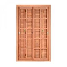 Porta de Madeira Veneziana 216cmx140cmx14cm Pe521 Esel